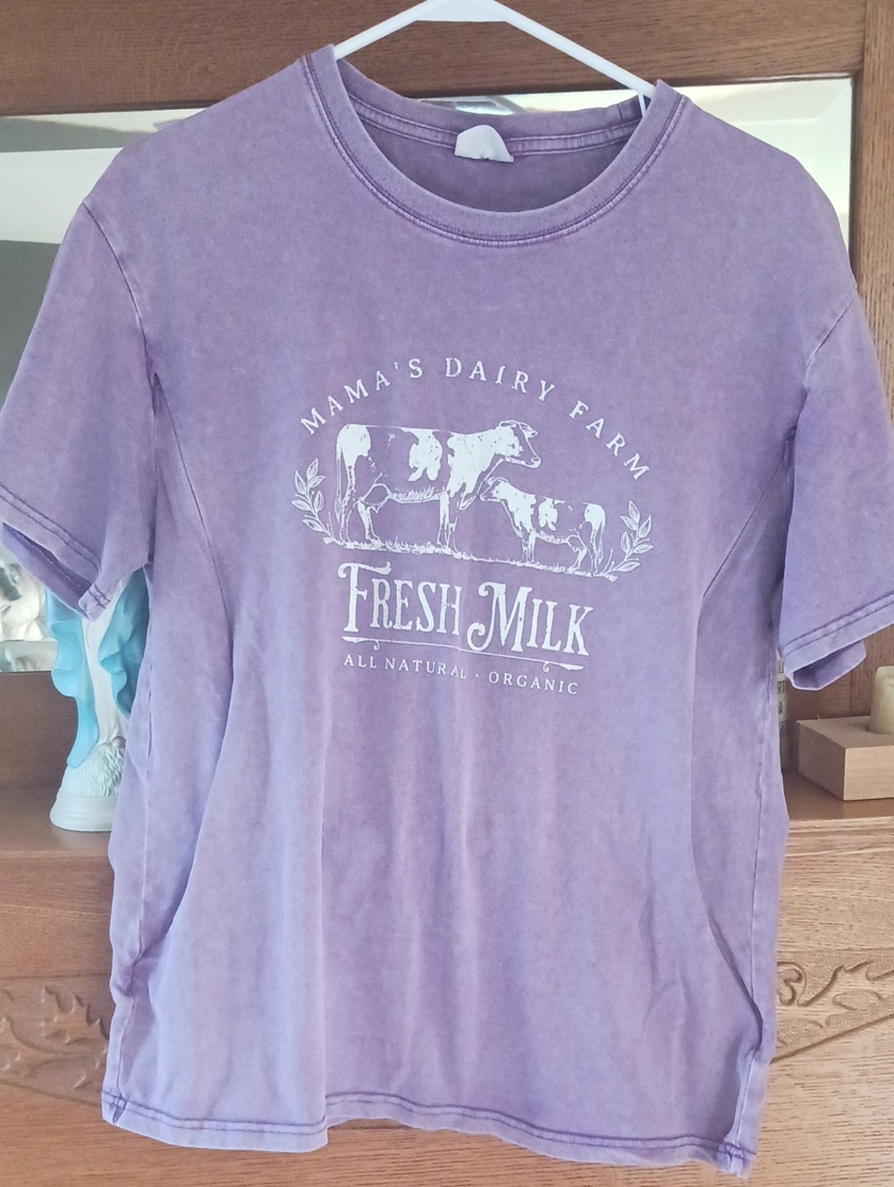Cotton Nursing Fresh Milk Graphic Zip Tee - Lavender Purple